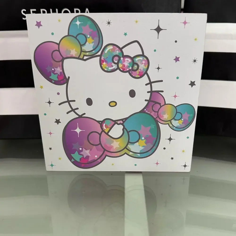 Hello Kitty Bows And Stars Multicolor Wooden Wood Sign
